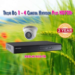 Trọn bộ 1-4 camera Hikvision 1.0 cho Cửa Hàng - Gia Đình