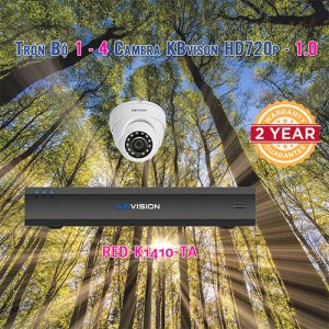 Trọn bộ 1-4 Camera KBVISON 1.0 cho Cửa Hàng - Gia Đình