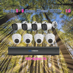 Trọn bộ 5-8 Camera KBVISON 1.0 cho Cửa Hàng - Gia Đình