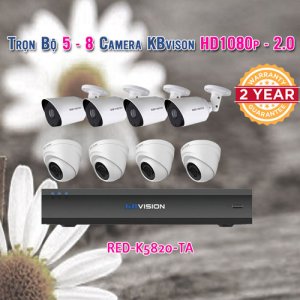 Trọn bộ 5-8 Camera KBVISION Full HD1080P 2.0 Megapixel cho Shop - Trường Mầm Non