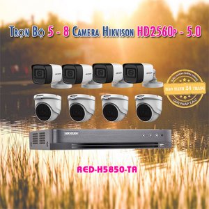 Trọn bộ 5-8 Camera HIKVISION 5.0 Megapixel cho Tiệm Vàng - Cửa Hàng