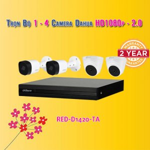 Trọn bộ 1-4 Camera DAHUA Full HD1080P 2.0 Megapixel cho Shop - Trường Mầm Non