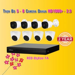 Trọn bộ 5-8 Camera DAHUA Full HD1080P 2.0 Megapixel cho Shop - Trường Mầm Non