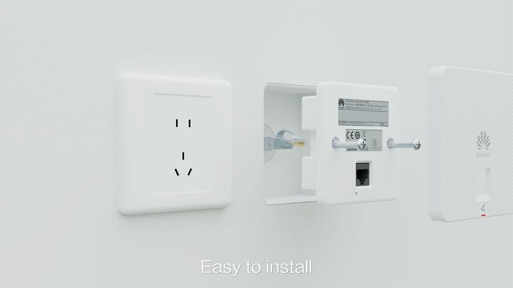 Huawei AP162E gắn tường trong văn phòng